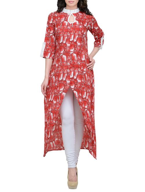 women's front slit kurta - 13876818 - Very Small Image - 1