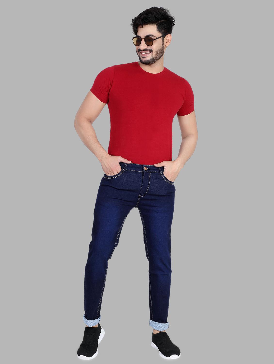 mens slim fit plain jeans - 13877712 - Zoom Image - 3
