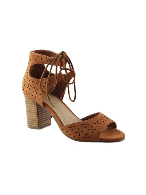 brown fabric closed back sandals - 13879475 - Very Small Image - 1
