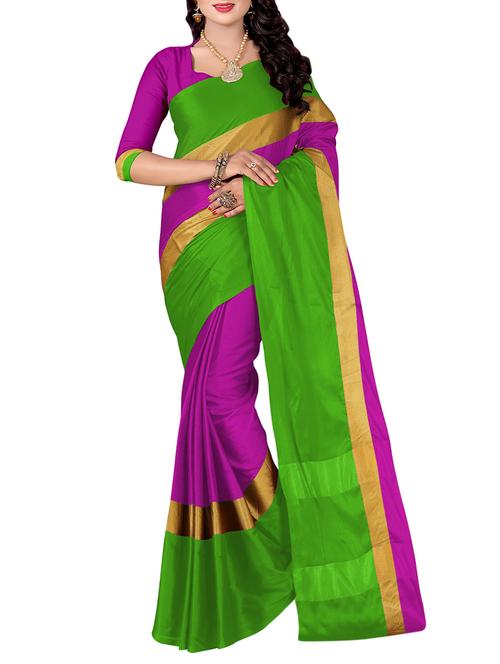 purple poly silk woven saree with blouse - 13883628 - Very Small Image - 1