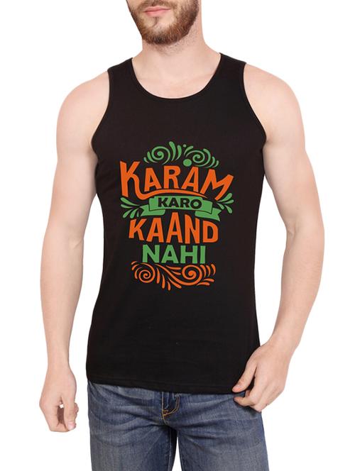 black cotton vest - 13884981 - Very Small Image - 1