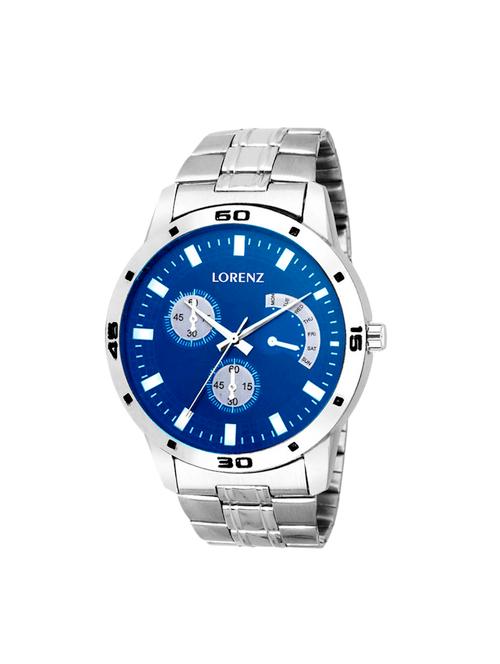 lorenz mk-1010a x3 blue stainless steel analog watch-for men - 13886126 - Very Small Image - 1