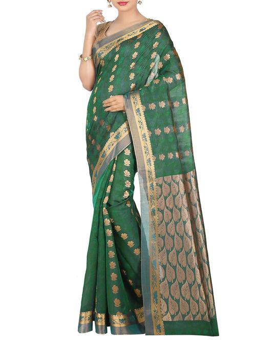 green silk mysore saree - 13890776 - Very Small Image - 1