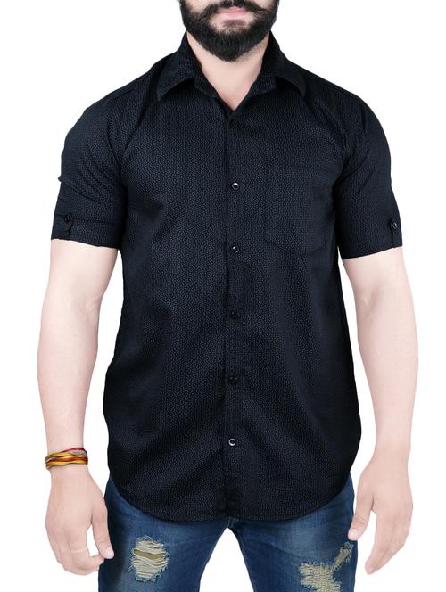 black cotton casual shirt - 13891176 - Very Small Image - 1