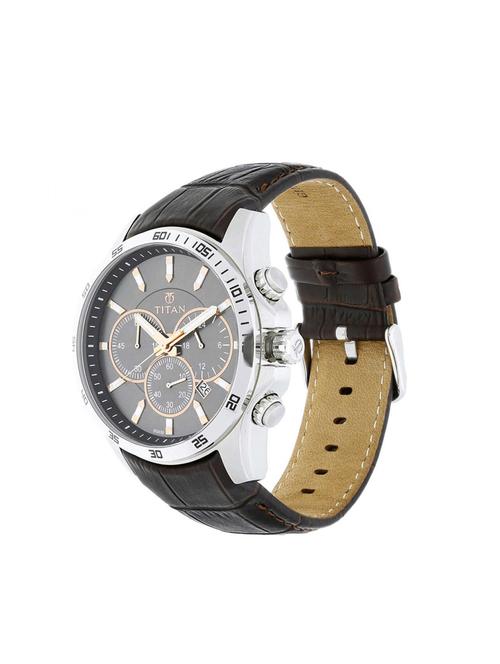 titan brown dial chronograph watch for men - 90022sl03 - 13892058 - Very Small Image - 1