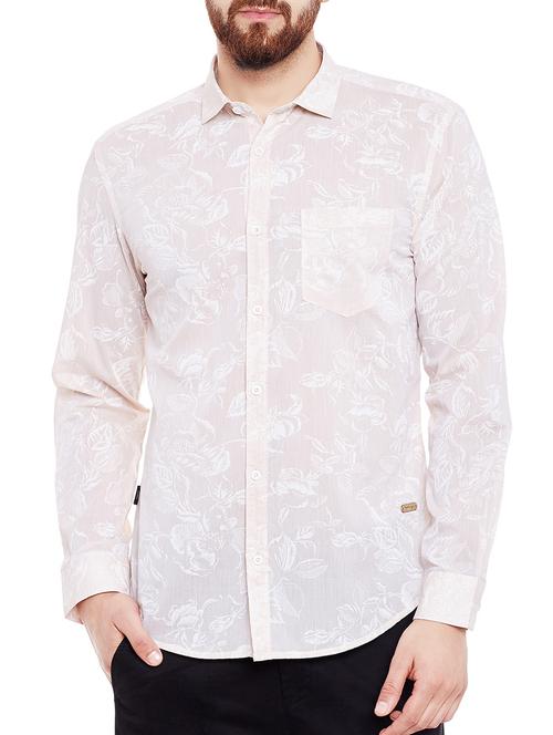 beige cotton casual shirt - 13892105 - Very Small Image - 1