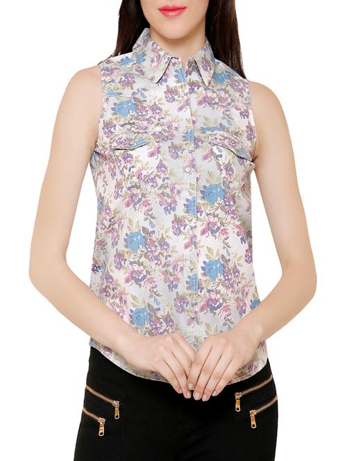 floral print multi colored cotton shirt - 13893630 - Very Small Image - 1