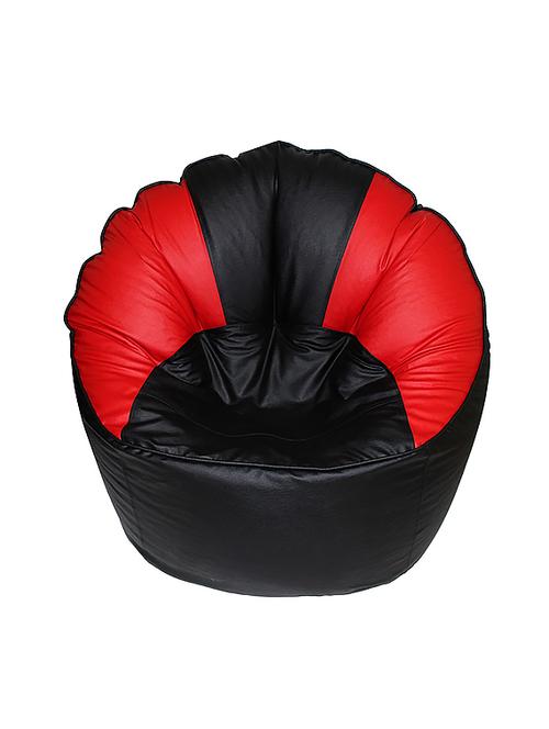 black & red leatherette modha chair bean bag - 13893645 - Very Small Image - 1
