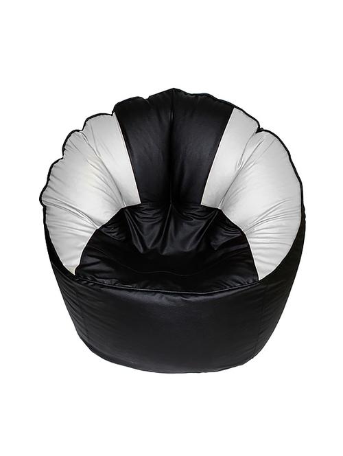black & white leatherette modha chair bean bag - 13893646 - Very Small Image - 1