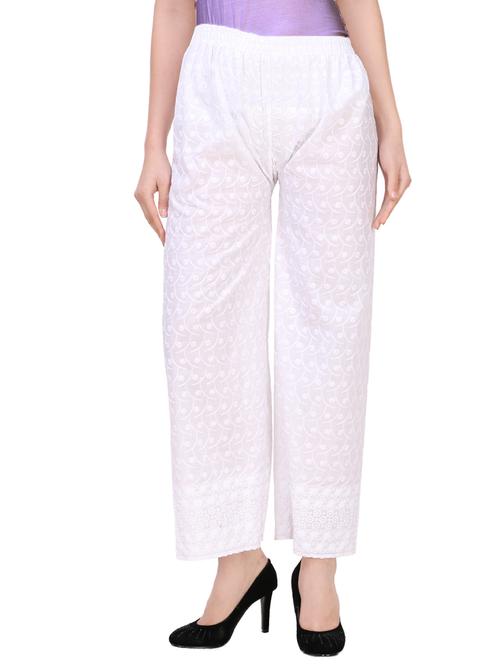white cotton palazzos - 13895093 - Very Small Image - 1