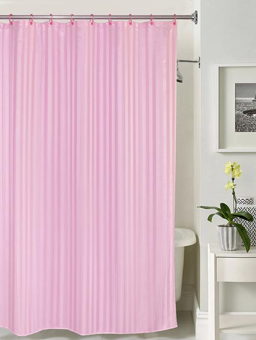 lushomes thick striped prism pink water repellent shower curtain - 13895654 - Very Small Image - 1