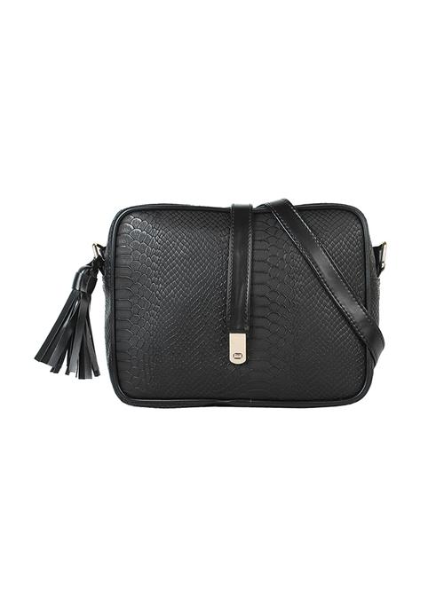 black leatherette  regular sling bag - 13897923 - Very Small Image - 1