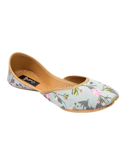 coral haze blue floral printed fashionable juttis - 13899026 - Very Small Image - 1