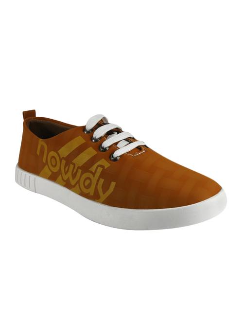 brown synthetic lace up sneakers - 13901718 - Very Small Image - 1