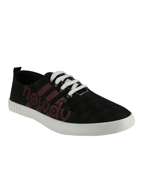 black synthetic lace up sneakers - 13901719 - Very Small Image - 1