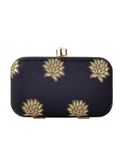 black  cotton box clutch - 13902113 - Very Small Image - 1