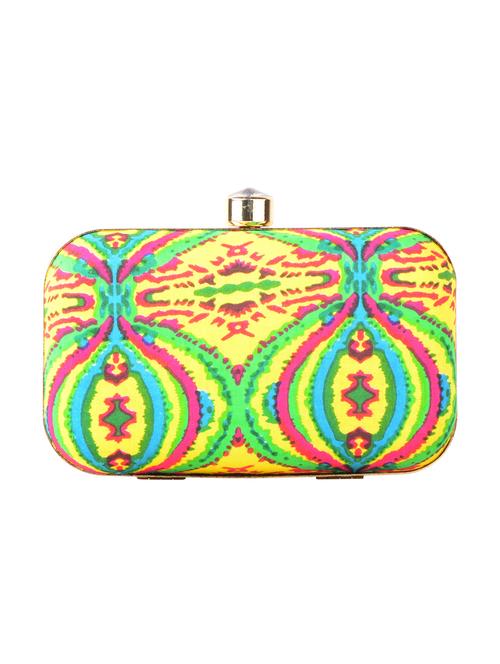 multi colored cotton box clutch - 13902116 - Very Small Image - 1