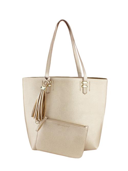 nude leatherette  regular handbag - 13902641 - Very Small Image - 1