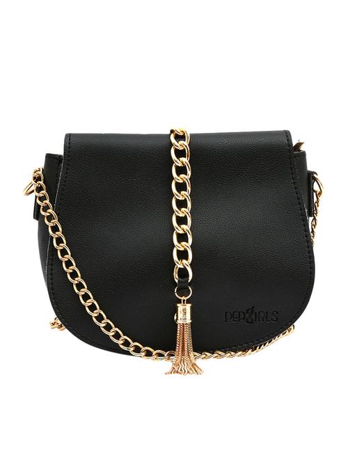 black leatherette regular sling bag - 13904307 - Very Small Image - 1