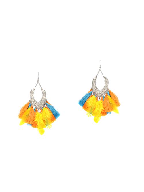 multi colored metal tassel earrings - 13904347 - Very Small Image - 1