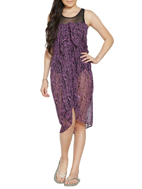 purple printed sarong - 13904759 - Very Small Image - 1