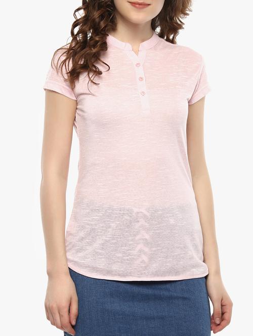 solid pink cotton tee - 13905871 - Very Small Image - 1