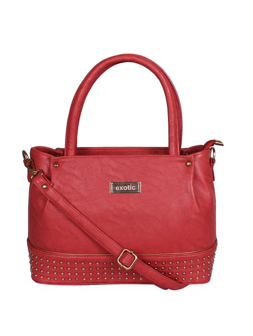 maroon leatherette  handbag - 13907071 - Very Small Image - 1