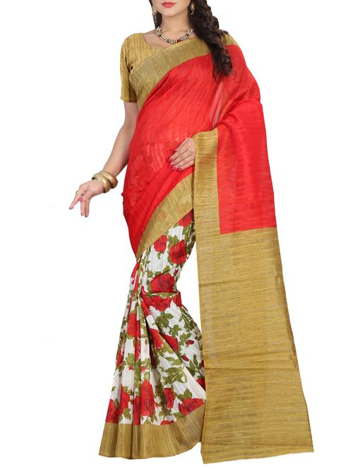 women's floral multi colored saree - 13907134 - Very Small Image - 1