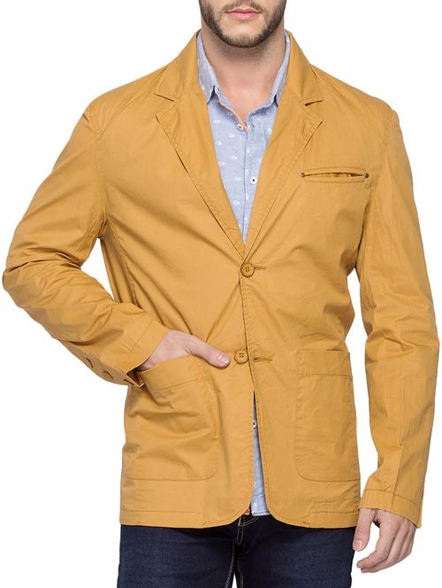 beige cotton casual blazer - 13910103 - Very Small Image - 1