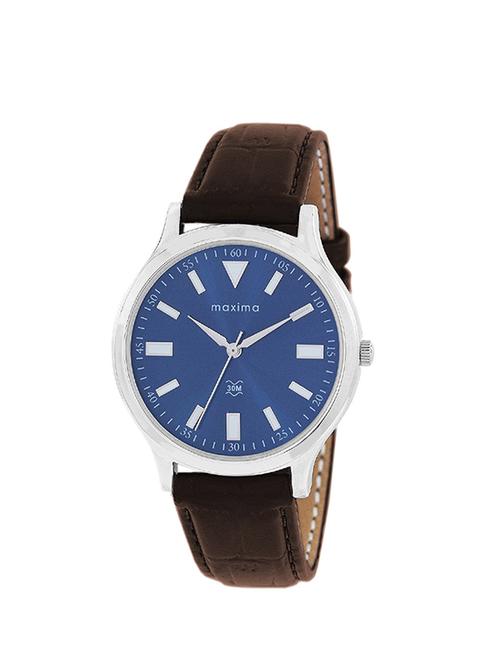 maxima blue dial analog watch for men - o-44961lmgi - 13911531 - Very Small Image - 1