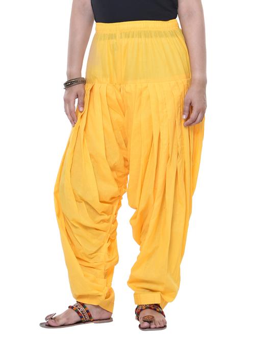 yellow cotton khajuri salwar - 13916634 - Very Small Image - 1