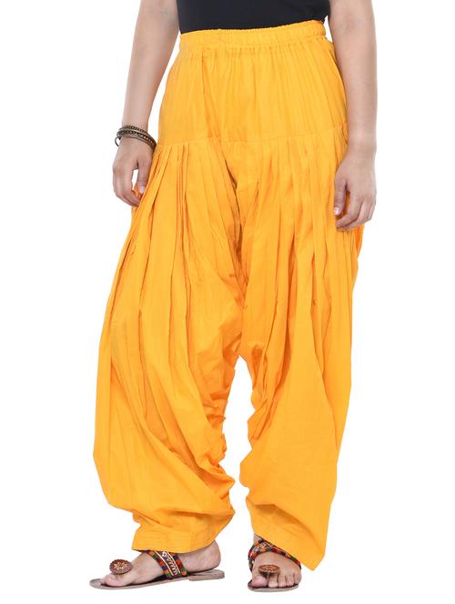 yellow cotton khajuri salwar - 13916637 - Very Small Image - 1