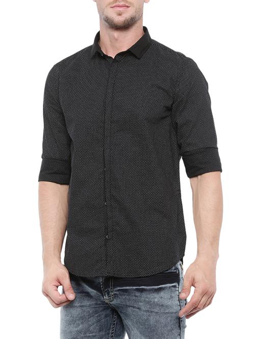 black cotton casual shirt - 13918522 - Very Small Image - 1