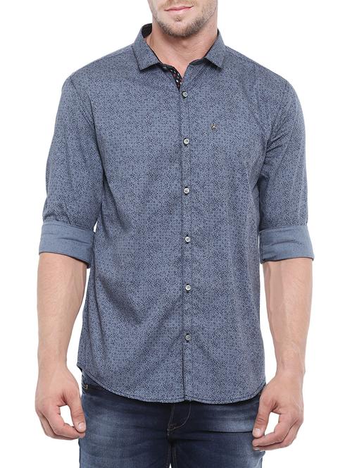 grey cotton casual shirt - 13918543 - Very Small Image - 1