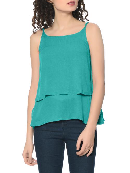 women's layered shoulder strap top - 13920331 - Very Small Image - 1