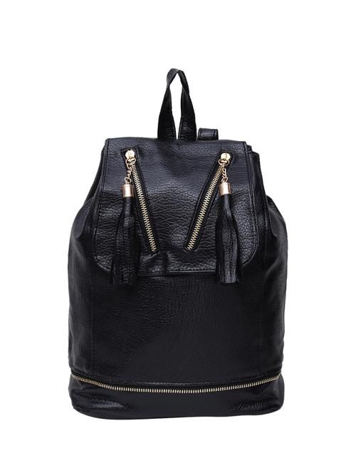 black leatherette  fashion backpack - 13921582 - Very Small Image - 1