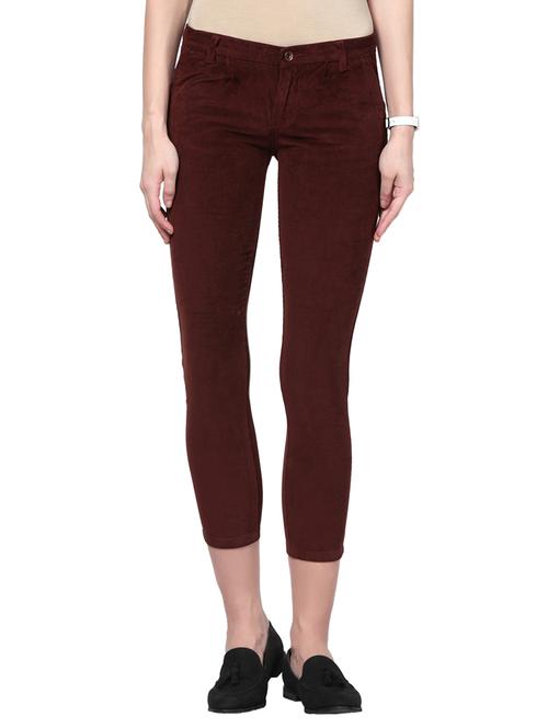 solid brown corduroy trouser - 13922549 - Very Small Image - 1