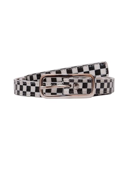 monochrome check faux leather belt - 13922780 - Very Small Image - 1