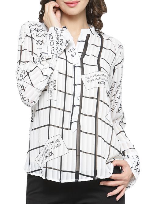 white printed regular top - 13924058 - Very Small Image - 1