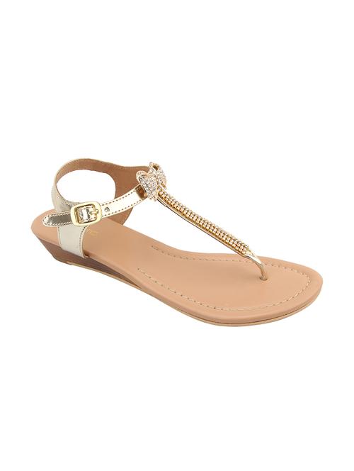 gold pu ankle strap sandals - 13925129 - Very Small Image - 1