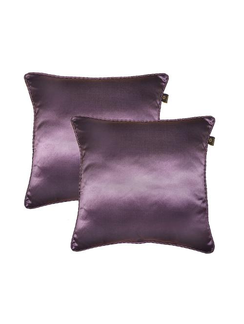 purple solid set of 2 polyester cushion cover - 13927049 - Very Small Image - 1