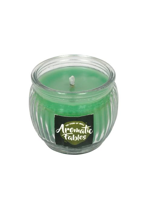 aromatic fables jasmine fragrance soy wax green round glass candle - 13928612 - Very Small Image - 1