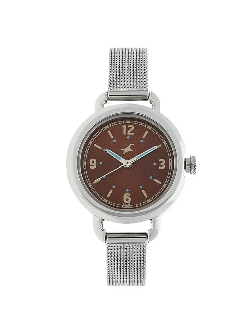 fastrack brown dial analog watch for women - 6123sm04 - 13928969 - Very Small Image - 1