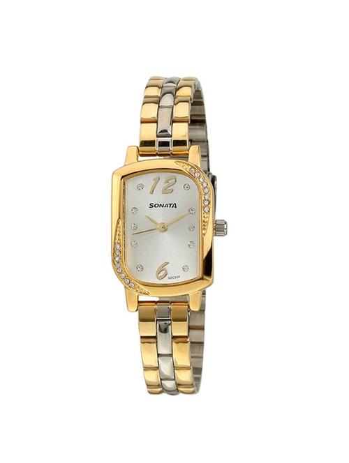 sonata silver dial analog watch for women - 87001bm01 - 13929039 - Very Small Image - 1