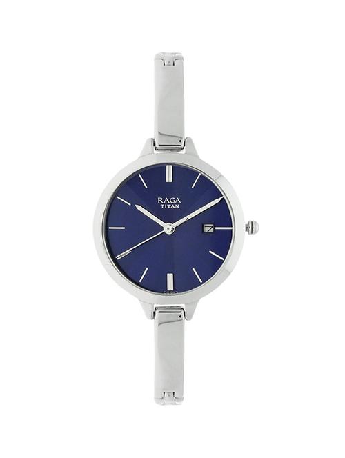 titan blue dial analog watch for women - 2578sm01 - 13929055 - Very Small Image - 1