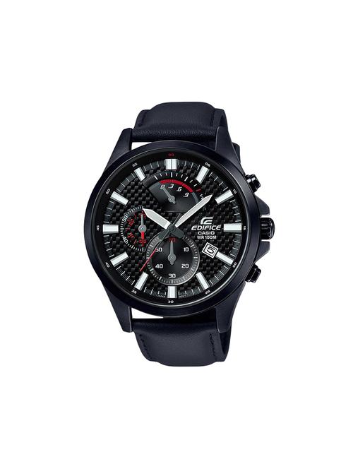 casio black dial chronograph watch for men - ex366 - 13929137 - Very Small Image - 1