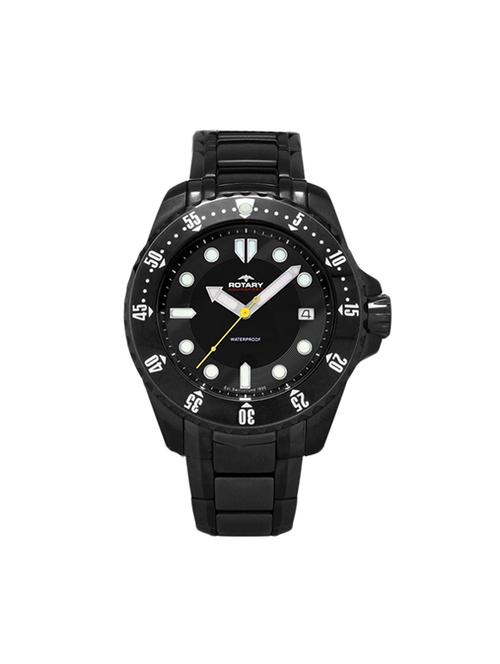 rotary black dial analog watch for men - agb00065-w-04 - 13929208 - Very Small Image - 1