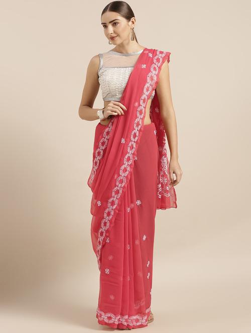 women's embellished saree with blouse - 13931304 - Very Small Image - 1