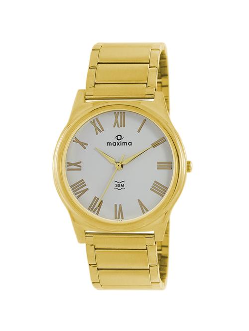 maxima white dial analog watch for men - 34756cmgy - 13933226 - Very Small Image - 1