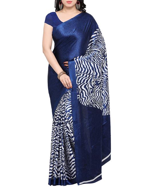 animal print half & half saree with blouse - 13933355 - Very Small Image - 1